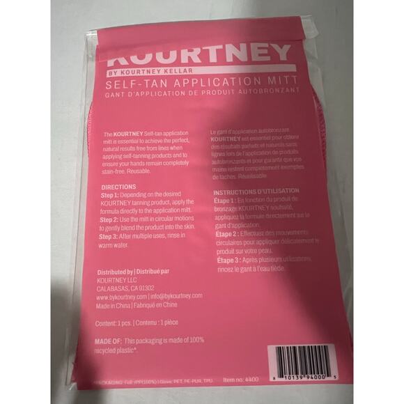 NEW KOURTNEY Kellar Self-Tan Application Mitt - Soft Velvet ONE MITT - Picture 4 of 10